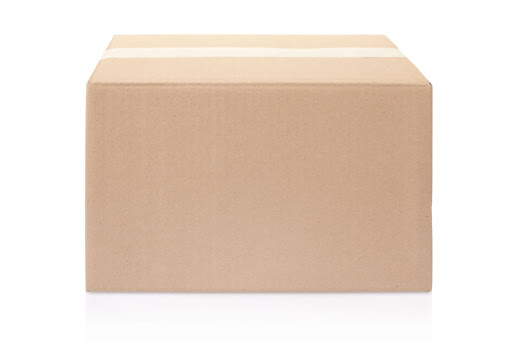A cardboard box.